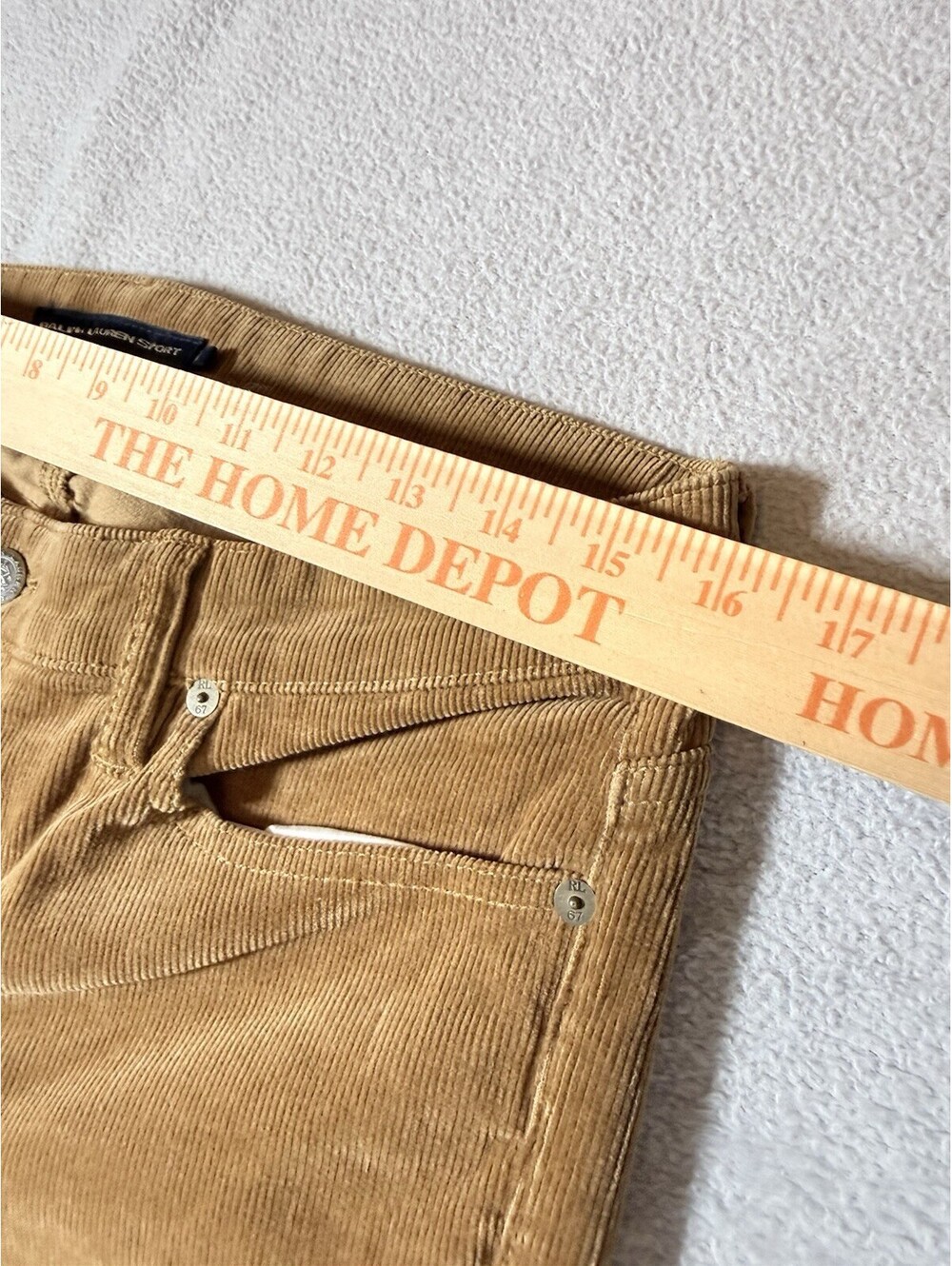 Lauren Ralph Lauren Sports Pants Mens Size 10 Brown Corduroy Straight Dress - Picture 3 of 8